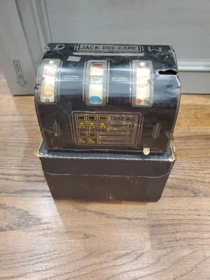 Vintage Jack-Pot-Game Slot Machine No. 265 Buffalo Toy NY 1930's Doesnt Work - Image 1 of 4