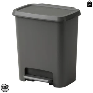 IKEA KNÖCKLA Treteimer 25L dunkelgrau Müll Abfalleimer Recycling Küche Haushalt - Bild 1 von 8