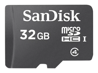 SanDisk SDSDQM-032G-B35A 32 GB MicroSDHC Classe 4 Nero w/ adapter Black - Immagine 1 di 2