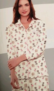 Karen Neuburger Large 2 Pc Pajama Set Dog Print Size Large - Picture 1 of 7