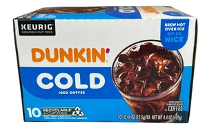 Dunkin Cold Brew Kaffee K Tassen Keurig 10 ct 4,4 oz - Bild 1 von 1