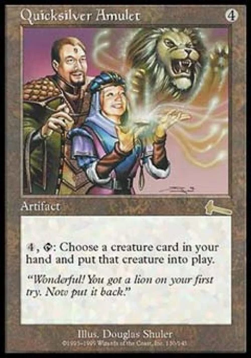 MTG English Quicksilver Amulet NM Foil Urza's Legacy - Image 1 of 1
