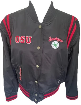 Ohio State Buckeyes Colosseum Women’s Bomber Jacket Size Medium Black NCAA NEW - Image 1 of 4