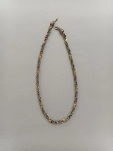 Vintage Gold & Silver Tone Twisted Rope Necklace - Picture 1 of 6