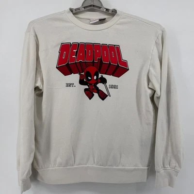 Sudadera Marvel Deadpool Color Crema Gráfico Pullover Mediano Est. 1991 para hombre Foto 1 de 4