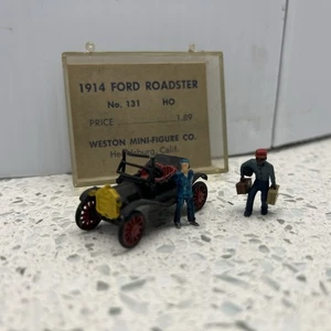 Weston Mini-Figures 1914 Roadster #131 HO and Men Figures Campbell Rare - Picture 1 of 15