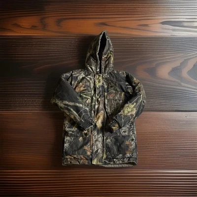 10X  Realtree Youth Hardwood Waterproof Hunting & Hood Reversible jacket Sz-8/10 - Image 1 of 3