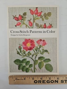 Gerda Bengtsson Cross Stitch Patterns in Color Vintage Flower Designs 1974 EUC - Picture 1 of 9