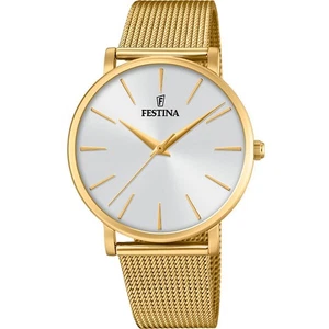 Reloj Festina mujer F20476/1 esfera blanca brazalete malla dorado - Imagen 1 de 1