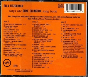 Ella Fitzgerald Sings the Duke Ellington Songbook Ella Fitzgerald audio cd V... - Picture 1 of 1