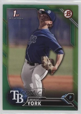 2016 Bowman Draft Draft Picks Green /99 Mikey York #BD-119 - Image 1 of 2