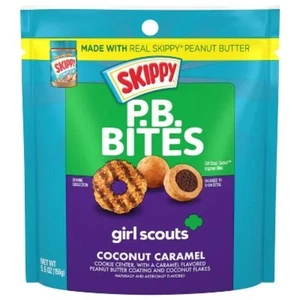 Skippy P.B. Bites Girl Scouts Coconut Caramel - neuer Geschmack - versiegelt - 5,5 Unzen Beutel - Bild 1 von 7