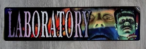Universal Monsters Frankenstein Metal Sign Laboratory Halloween 15" Vintage - Picture 1 of 11