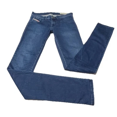 Pantalones de mezclilla DIESEL para mujer 26 x 33 Livier súper ajustados cintura baja azul Foto 1 de 4