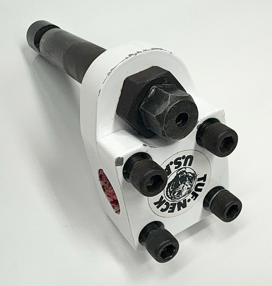 Vintage Original BMX Old School Freestyle Tuf Neck U.S.A. Pluma Vástago Blanco Tigre Foto 1 de 4