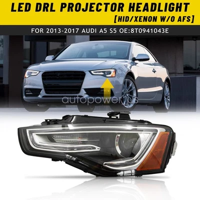 Faro proyector lado derecho Fit 2013-2017 Audi A5 S5 [HID/Xenón sin AFS] LED DRL Foto 1 de 4