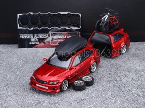 Remolque de vagón Mortal escala 1:64 HEC rojo Altezza modelo de auto deportivo exhibición diecast - Imagen 1 de 10