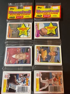2 paquetes de perchas/rack sellados de béisbol Topps 1989-Gary Carter/Vince Coleman/Nieve - Imagen 1 de 13