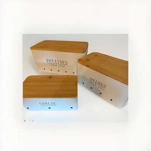 3-teilige Gemüse-Aufbewahrungsbox mit Belüftung– Zwiebeln,Knoblauch & Kartoffeln - Bild 1 von 1