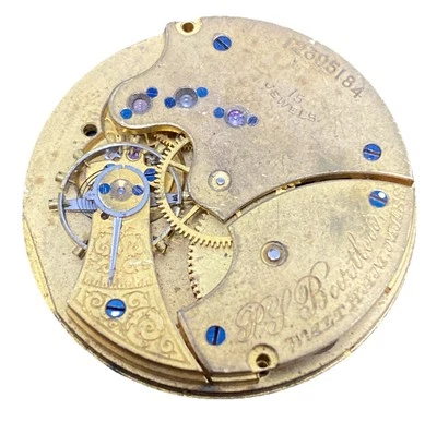 Reloj Bolsillo Waltham PS Bartlett Movimiento Talla 6s Hunter 1890 Modelo Piezas F7803 Foto 1 de 4