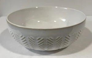Large Serving Bowl Better Homes Garden Modern Farmhouse 9.75” Pasta Herringbone - Picture 1 of 4