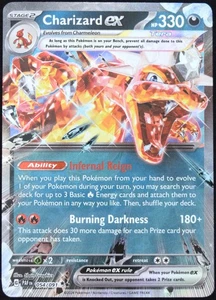 Pokemon TCG Charizard ex 054/091 2024 Paldean Fates Double Rare Card - LP - Picture 1 of 7
