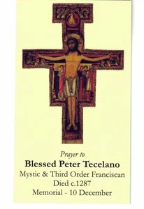 Blessed Peter Tecelano Chanel (2" x 3 1/2")Heavy Paperstock Holy Card - Picture 1 of 2