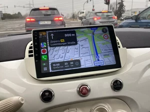 64GB Carplay Android 14 Car Stereo GPS Navi Radio For FIAT 500 2007-2015 White - Bild 1 von 15