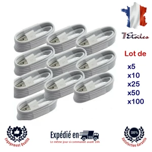 Lot De Câble Chargeur Pour iPhone Cordon USB Data Sync 1M Blanc - Photo 1/3