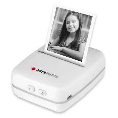 AGFAPHOTO Portable Thermal Bluetooth Printer Realipix Pocket P Black and White - Image 1 of 4