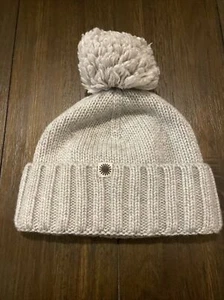 Gorro tejido lana/nailon Ugg gris pompón talla única envío rápido - Imagen 1 de 7