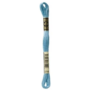 DMC 6-Strand Embroidery Cotton 8.7yd-Light Peacock Blue - 12 Pack - Picture 1 of 1