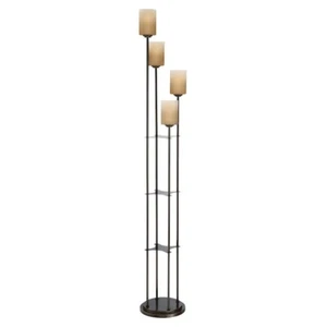 Lite Source Bess 4-Light Floor Lamp, Dark Bronze/Amber, 60W - LS-80701D-BRZ - Picture 1 of 1