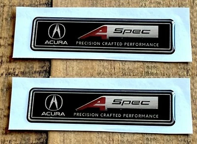 Para Acura Aspec MDX TLX RDX ILX INTEGRA Emblema Insignia Calcomanía Adhesiva Negro Cromo Foto 1 de 4