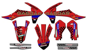 2021-2024 MC-E 3 CHECK Red Senge Graphics Kit Compatible with GASGAS - Picture 1 of 10