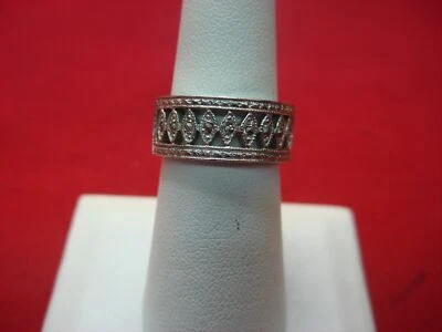 VINTAGE B.K. STERLING - HEAVY RING WITH MARCASITES - NICE - Image 1 of 4