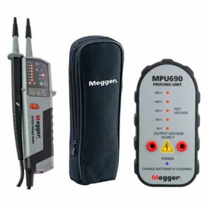 Probador de continuidad de voltaje de 2 polos Megger TPT420 LCD/LED + estuche y unidad de prueba MPU - Imagen 1 de 4
