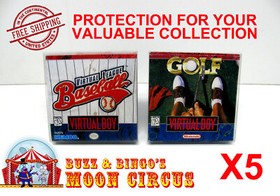 5x NINTENDO VIRTUAL BOY CIB GAME BOX - PROTECTIVE BOX PROTECTOR SLEEVE CASE