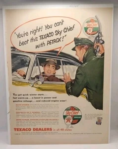 Vintage 1955 Sky Chief Texaco Oil Life Magazine Print Advertising 14"X10 1/2" - Picture 1 of 6