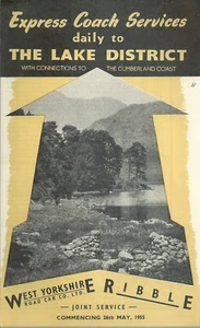 West Yorkshire Road Car/Ribble Joint Service 1955 Handbill - The Lake District - Picture 1 of 1