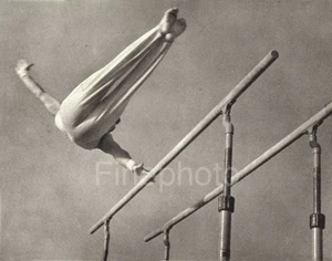 1936 Germany OLYMPICS MALE Konrad Frey GYMNASTICS Photo Art By LENI RIEFENSTAHL - Picture 1 of 1