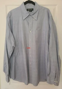 Brooks Brothers Country Club Button Down Shirt Mens Large XL Plaid Blue And Tan  - Picture 1 of 5