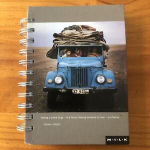 M.I.L.K Blue Car In Gobi Desert Notebook 16.3 cm x 11.6 cm Travel Bushcraft Camp
