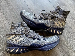 Adidas Andrew Wiggins CQ0615 Crazy Explosive Primeknit, taglia 10,5, grigio, blu navy - Foto 1 di 11