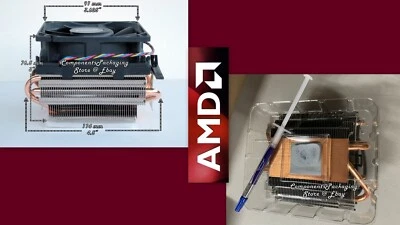 AMD Athlon X4 880K 860K 845K CPU Cooling Heatsink Fan - Near Silent Technology - Image 1 of 4