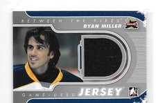 RYAN MILLER 2011-12 IN THE GAME BETWEEN THE PIPES GAME USED JERSEY