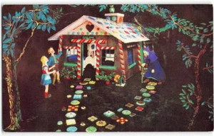 HANSEL & GRETEL Märchenhöhlen ROCK CITY Chattanooga, TN Postkarte Fantasie - Bild 1 von 2
