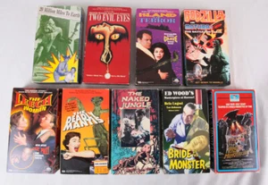 Lot of 9 Cult Sci Fi Horror in VHS, Naked Jungle, Leech Woman, Deadly Mantis + - Picture 1 of 3