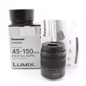 * OPEN BOX GOOD * Panasonic Lumix G Vario 45-150mm f/4-5.6 ASPH. MEGA O.I.S. Len - Picture 1 of 10
