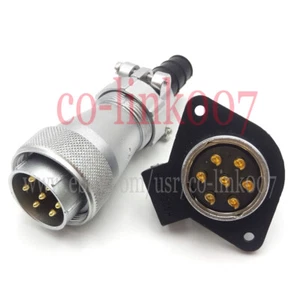 7pin Waterproof Connector,WF28 7 Wire Aviation Power Signal Plug Socket IP67 25A - Picture 1 of 6